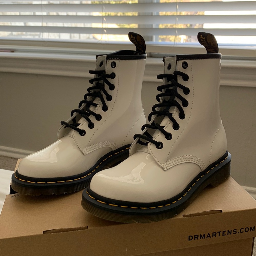 White Dr. Martens Boots